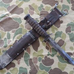 Poignard USM3 Kinfolks avec marquage sur lame, fourreau USM6 Barwood.