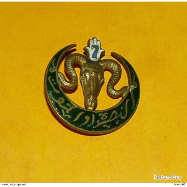 7� R�giment de Tirailleurs Alg�riens, type 3, dos lisse, FABRICANT�DRAGO PARIS,HOMOLOGATION SANS,�ET