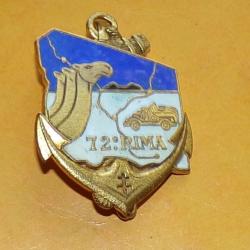 72&deg; R&eacute;giment d'Infanterie de Marine, &eacute;mail, ciel bleu fonc&eacute;, FABRICANT&nbsp;DRAGO PARIS , HOMOLOGATION 17