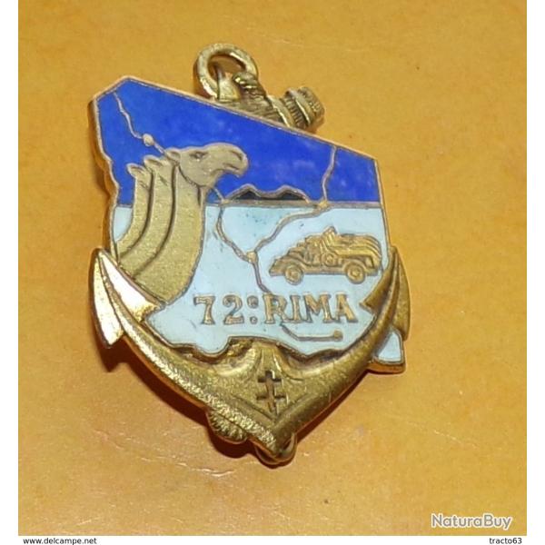 72� R�giment d'Infanterie de Marine, �mail, ciel bleu fonc�, FABRICANT�DRAGO PARIS , HOMOLOGATION 17