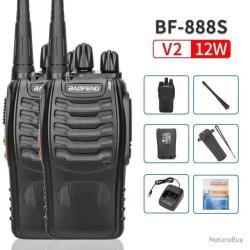 LOT DE 2 RADIOS BAOFENG BF-888S - PORT&Eacute;E 10KM - LIVRAISON GRATUITE