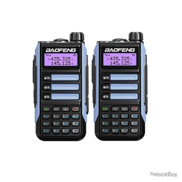 LOT DE 2 RADIOS BAOFENG UV-16 PRO - BLEU - LIVRAISON GRATUITE