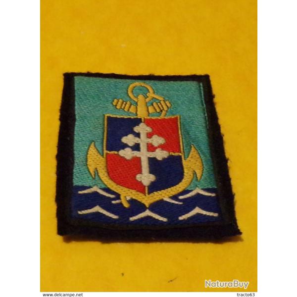 9 BATAILLON INFANTERIE DE MARINE , INSIGNE D'EPAULE EN TISSU , MODELE ANCIEN , OBSOLETE POUR COLLECT