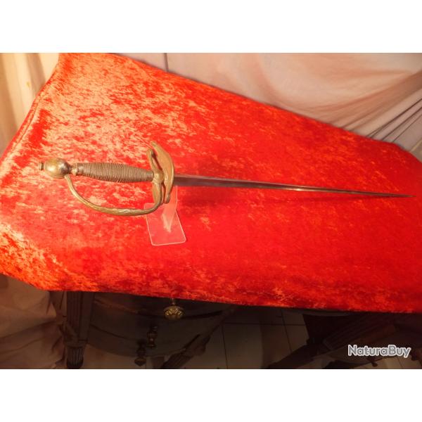 �p�e Des gardes du corps du Roi. Rare �p�e de service � pied des gardes du corps du roi vers 1750-60