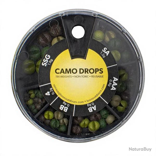 Plomb non toxique LOON Camo Drops boite 6 cases