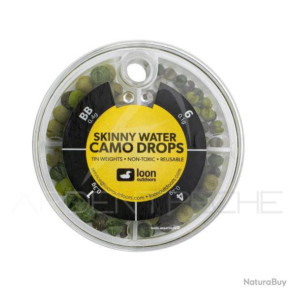 Plomb non toxique LOON Camo Drops boite 4 cases Skinny water