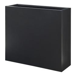 Bac &agrave; plantes meuble jardini&egrave;re 82 x 90 x 30 cm acier galvanis&eacute; noir 03_0008958