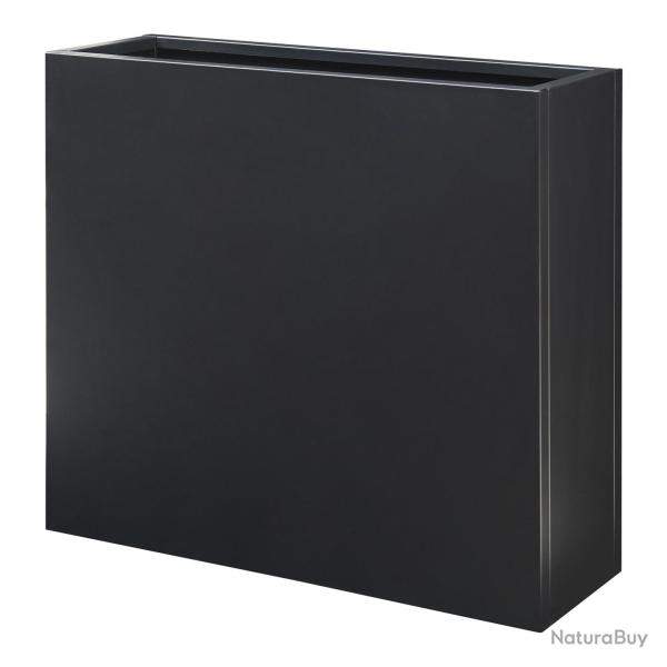 Bac � plantes meuble jardini�re 82 x 90 x 30 cm acier galvanis� noir 03_0008958