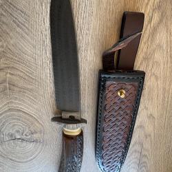 Couteau de chasse en damas d' Anthony Brochier