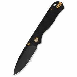 Couteau QSP Ferret Lame Acier Nitro-V Black Manche Black G10 Liner Lock QS170A2