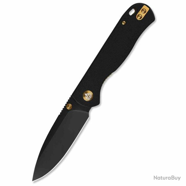 Couteau QSP Ferret Lame Acier Nitro-V Black Manche Black G10 Liner Lock QS170A2