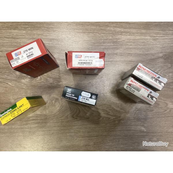 Lot de munitions 270 Win
