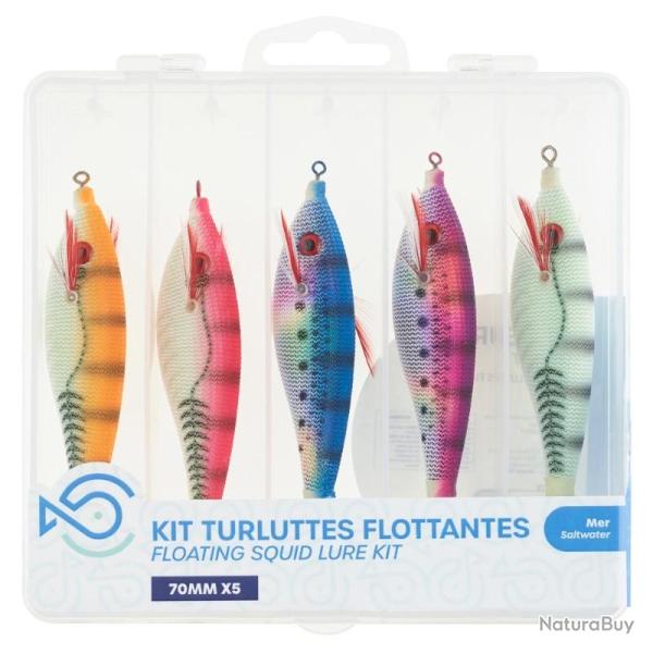 Kit Leurres SRT Turluttes Flottantes 7cm Floating Par 5