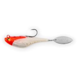 Tail Spinner Black Cat Mad Flash Spin Tail 14cm 14cm Rouge/blanc 82