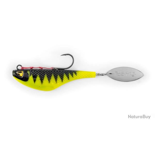 Tail Spinner Black Cat Mad Flash Spin Tail 14cm 14cm 82g jaune/noir
