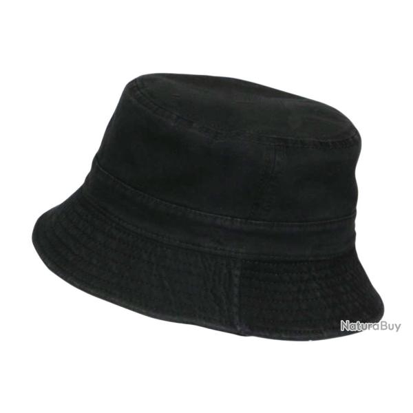 Chapeau Bob Noir en Coton Premium Streetwear et Tendance Bobby Taille unique Noir