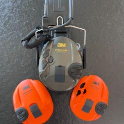 3M Peltor SportTac - Casque antibruit &eacute;lectronique tir/chasse + coquilles oranges