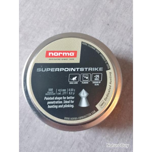 Plomb norma 4,5mm .177 superpointstrike