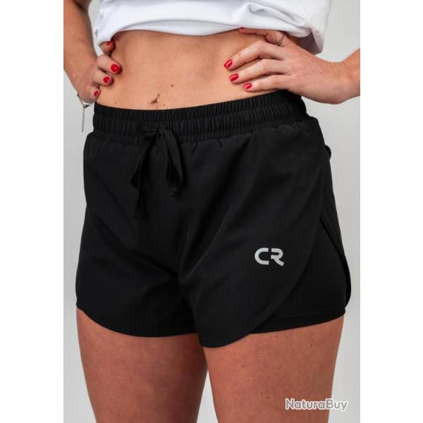Short Femme Running Celeste Running "2 en 1 MVT" XS Noir