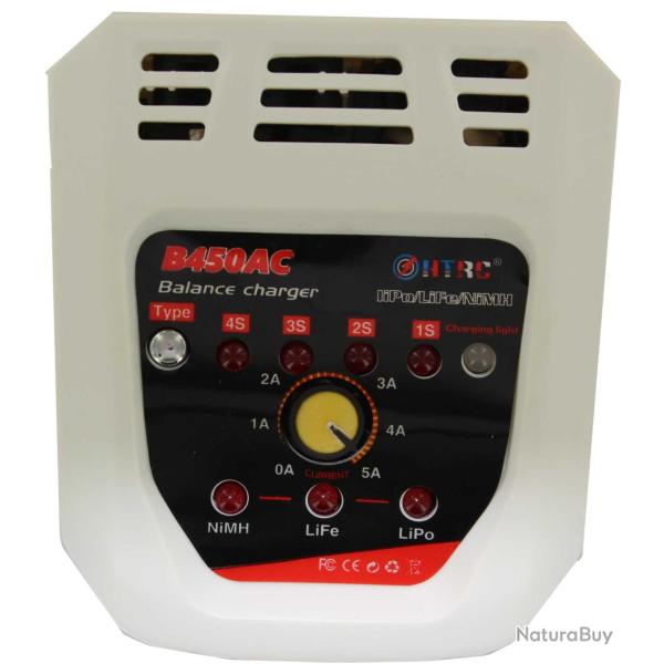 Chargeur universel de batterie LiPo / LiFe / NiMh / NiCd HTRC h450 with EU plug ou Pro Tonik