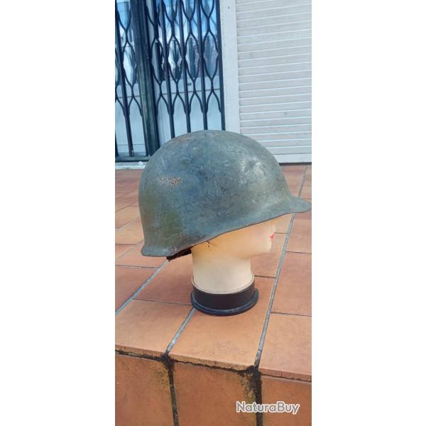 Casque US WW2 provenance Normandie sortie de grenier