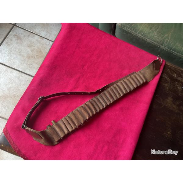 Cartouchi�re en cuir calibre 14 mm et 410, pas de prix de r�serve
