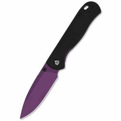 Couteau QSP Ferret Lame Acier Nitro-V Purple Manche Black G10 Liner Lock QS170A5
