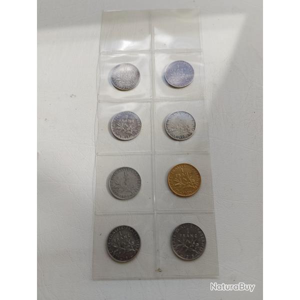 Monnaie 1 francs la Semeuse argent