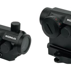 VISEUR POINT ROUGE KONUS NUCLEAR-QR2 1X22 MONTAGE QR HAUT + MONTAGE BAS