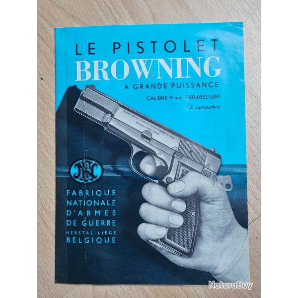 Manuel / notice d'origine du pistolet Browning GP35