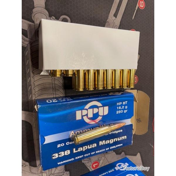 297 munitions 338 lapua magnum PPU manufactur�es HP BT 250 GRAINS