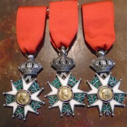 LOT DE 3 M&eacute;dailles militaire second empire Napol&eacute;on - l&eacute;gion d'honneur