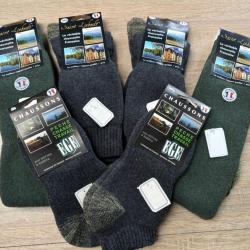 LOT E - DESTOCKAGE DE FOLIE chaussettes chaudes hautes en laine made in france super prix encheres