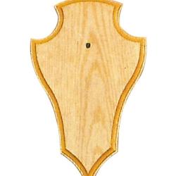 Ecusson troph&eacute;e chevreuil 22x13cm Ch&ecirc;ne Clair Avec Logement Machoir