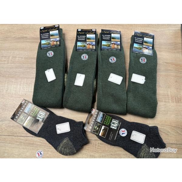 LOT F - DESTOCKAGE DE FOLIE chaussettes chaudes hautes en laine made in france super prix encheres