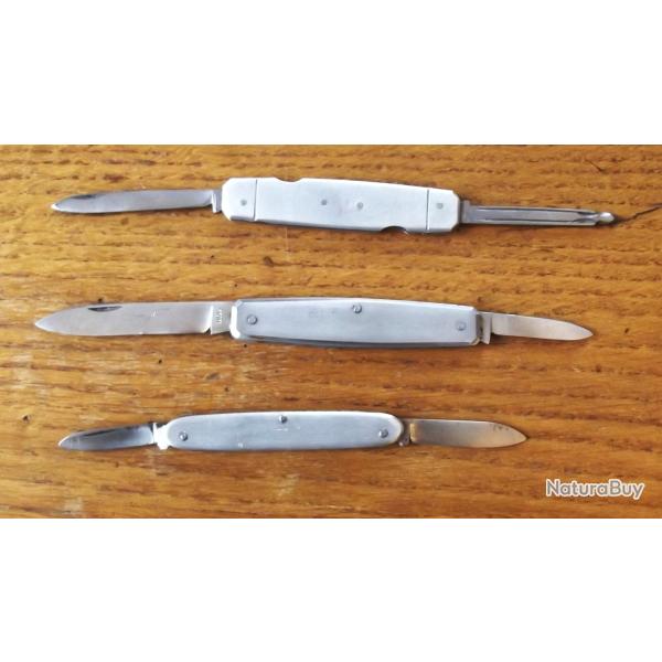 Trois ancien couteaux pliants