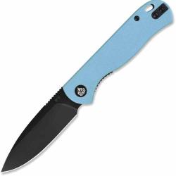 Couteau QSP Ferret Lame Acier Nitro-V Black Manche Sky Blue G10 Liner Lock QS170B2