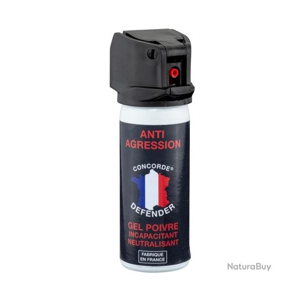 Spray Anti-Agression Gel au poivre Concorde Defender 50ml