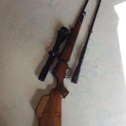 carabine Mauser 66 avec 2 canons et une lunette ZEISS