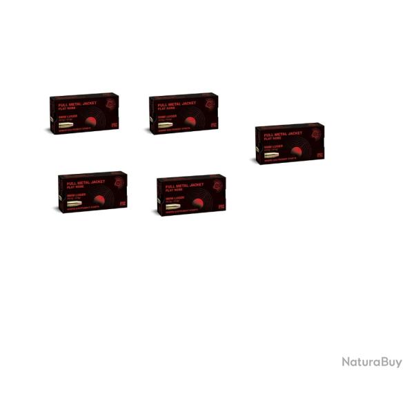 Munitions GECO cal.9mm fmj fn subsonique 10g 154gr par 250