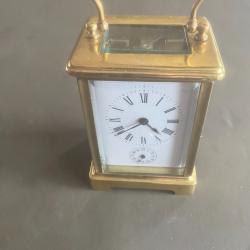 Pendule d'officier en laiton XIX &deg;si&egrave;cle (ma r&eacute;f : 651 &sect;&sect; )