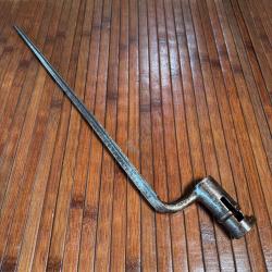 BA&Iuml;ONNETTE AN lX  - 1777 A DOUILLE R&Egrave;GLEMENTAIRE ARM&Eacute;E FRAN&Ccedil;AISE POIN&Ccedil;ON ET MATRICULE