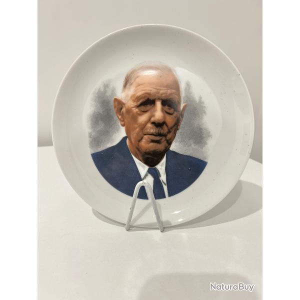 ASSIETTE G�N�RAL DE GAULLE Porcelaine ROYAL TETTAU Germany.�dition limit�e