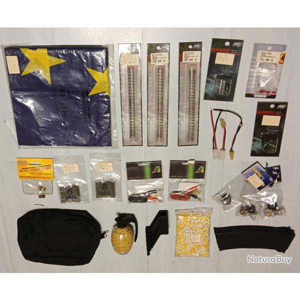 Valeur +200 EUROS : 23 Articles NEUFS Pour Airsoft