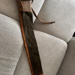 Housse militaire toile et cuir D-30674 annee 60 accessoire equipement ancienAncienne housse milita