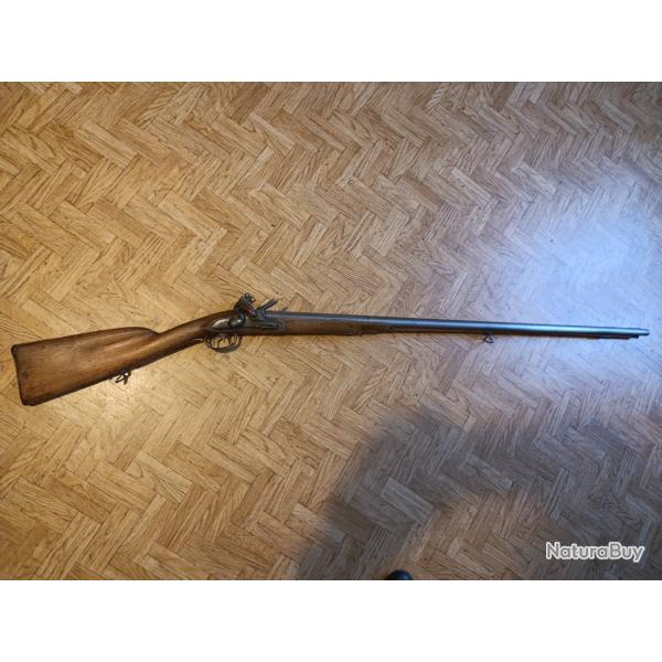 Tres beau fusil chasse double silex elg