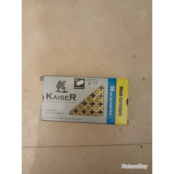 Bo�te de 50 munitions de 9 mm a blanc