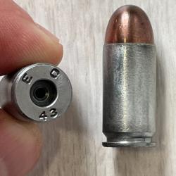 1 cartouche INERTE de manipulation pour collection WW2 (cal. 45 auto - 1911A1) ... marquages EC 43