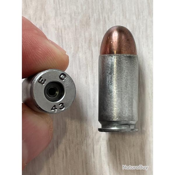 1 cartouche INERTE de manipulation pour collection WW2 (cal. 45 auto - 1911A1) ... marquages EC 43