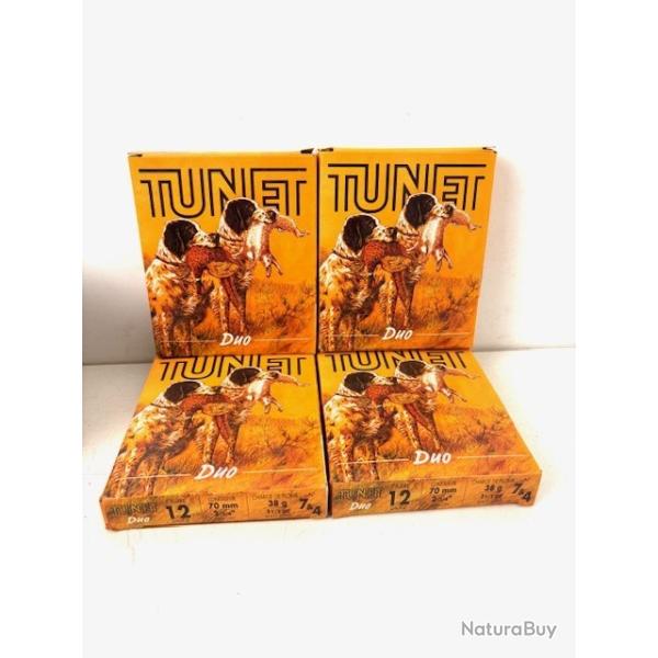 40 Cartouches Tunet Duo 7 & 4 Cal 12/70 38gr
